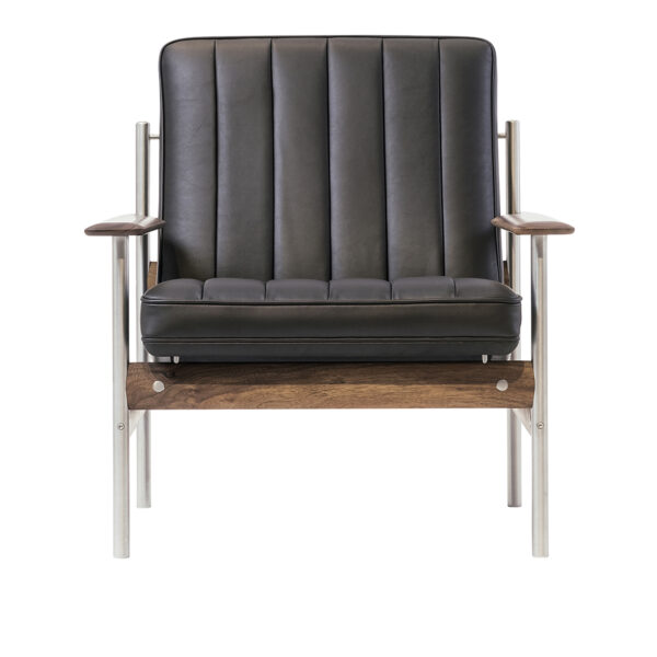 1001 AX Armchair Dark Brown Leather / Walnut