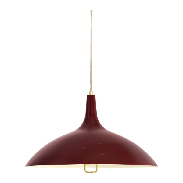 1965 Pendant Brass/ Chianti Red