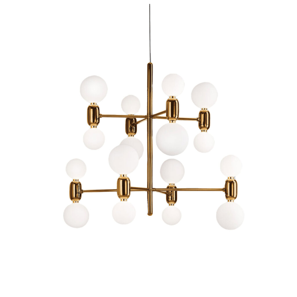 Aballs Chandelier 8 Gold