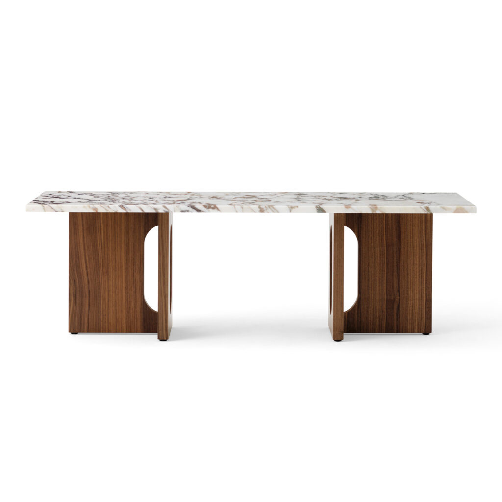 Androgyne Lounge Table Walnut / Calacatta Viola
