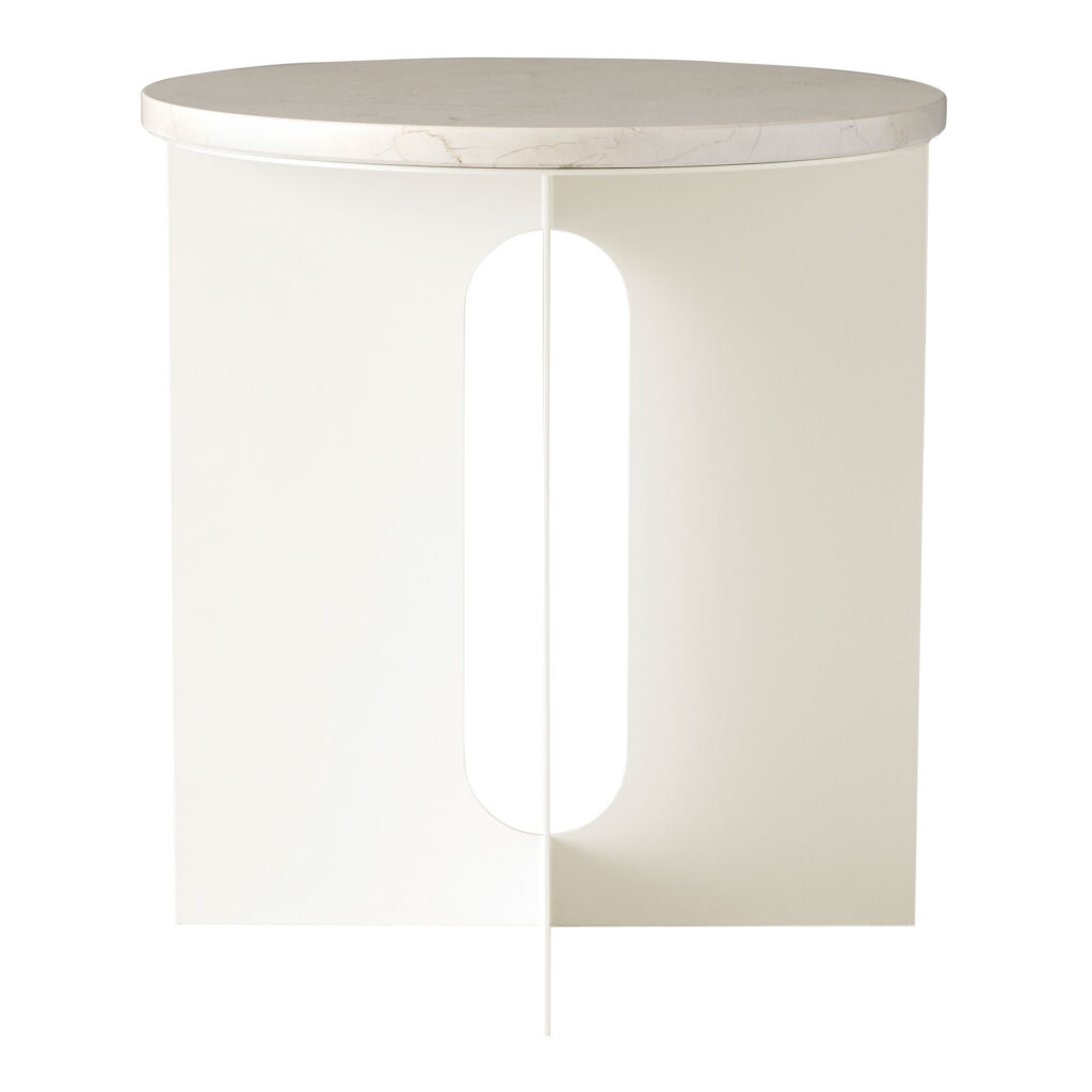 Androgyne Side Table Ivory / Crystal Rose Marble
