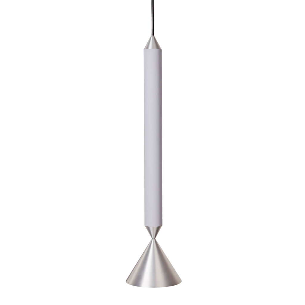 Apollo 39 Pendel Light Grey / Polished Aluminium