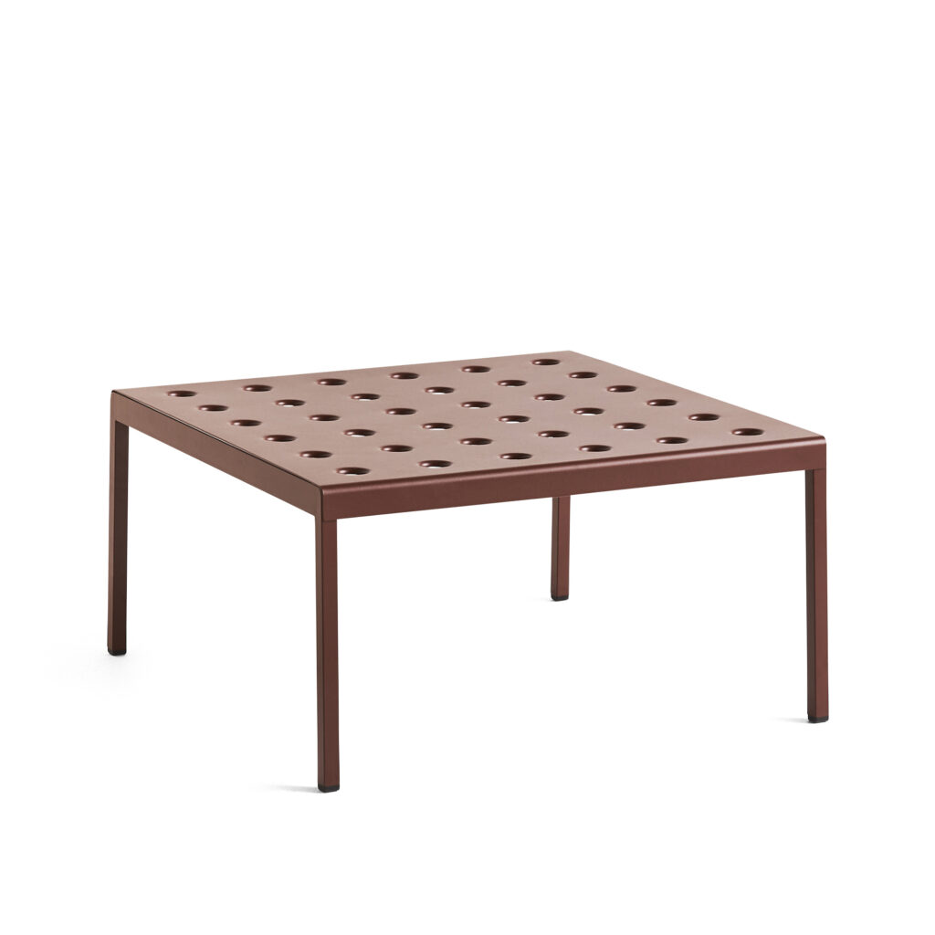 Balcony Low Table 75x76 cm / Iron Red