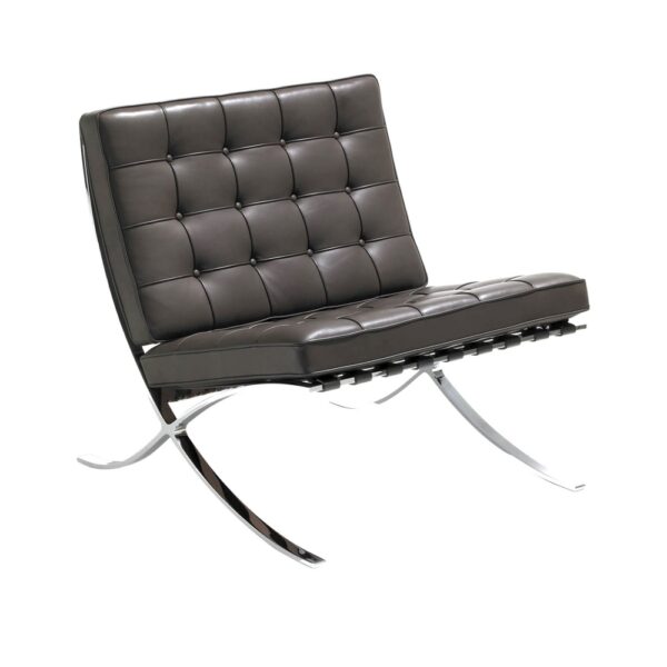 Barcelona Chair, Läder: Kat. W Velluto Pelle - VP03