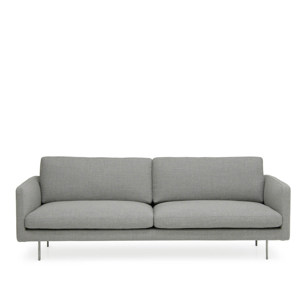 Basel 220 Sofa, Fabric Upholstery, Aluminium leg, Removable Upholstery