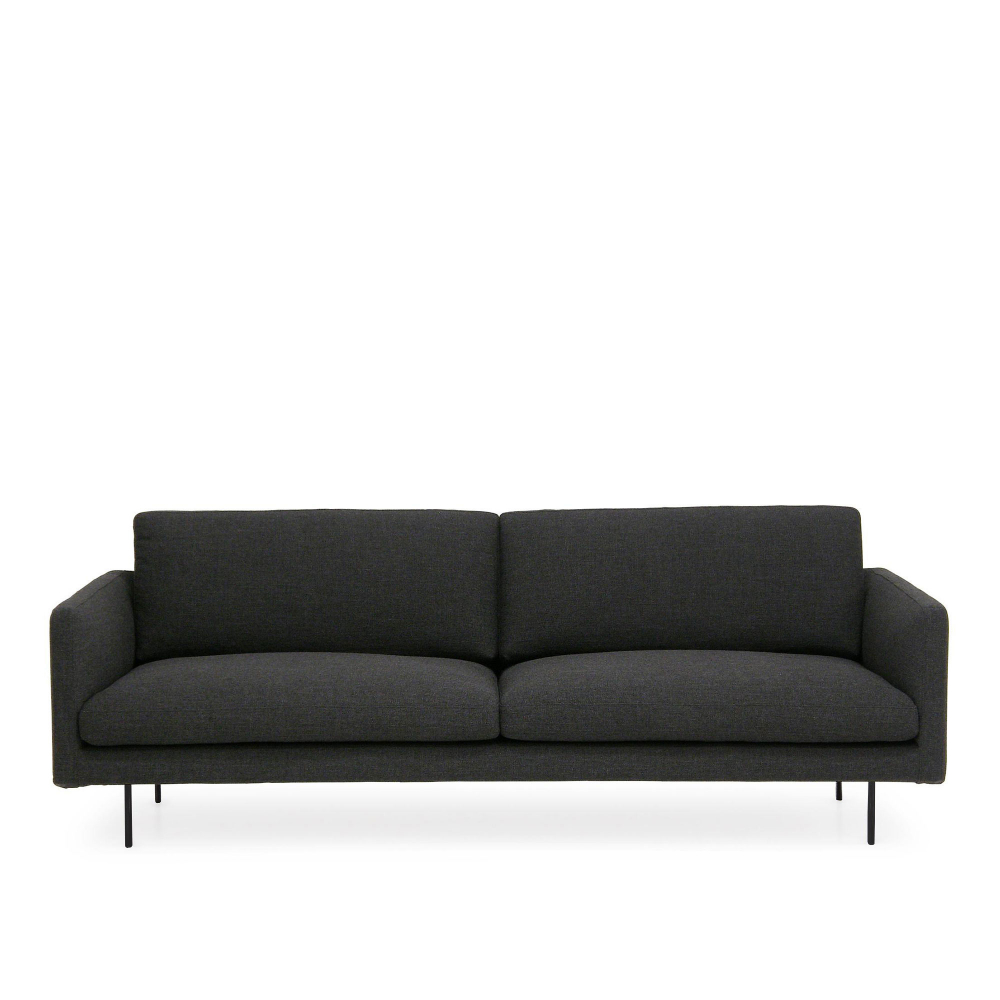 Basel 220 Sofa, Fabric Upholstery, Black leg, Removable Upholstery, Ca