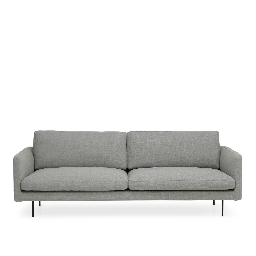 Basel 220 Sofa, Fabric Upholstery, Black leg, Removable Upholstery, Ca