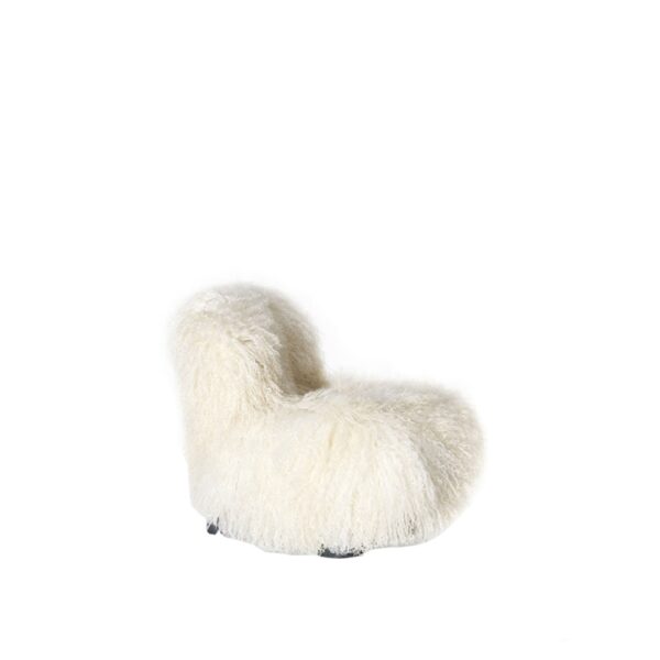 Botolo Low Armchair, Natural Fur