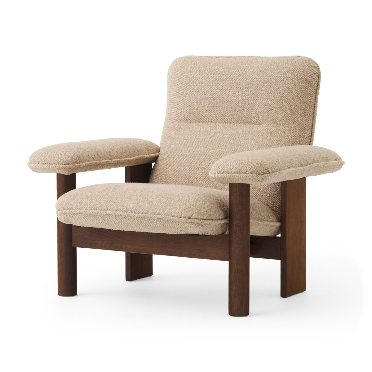 Brasilia Lounge Chair Dark Stained Oak / Bouclé 02