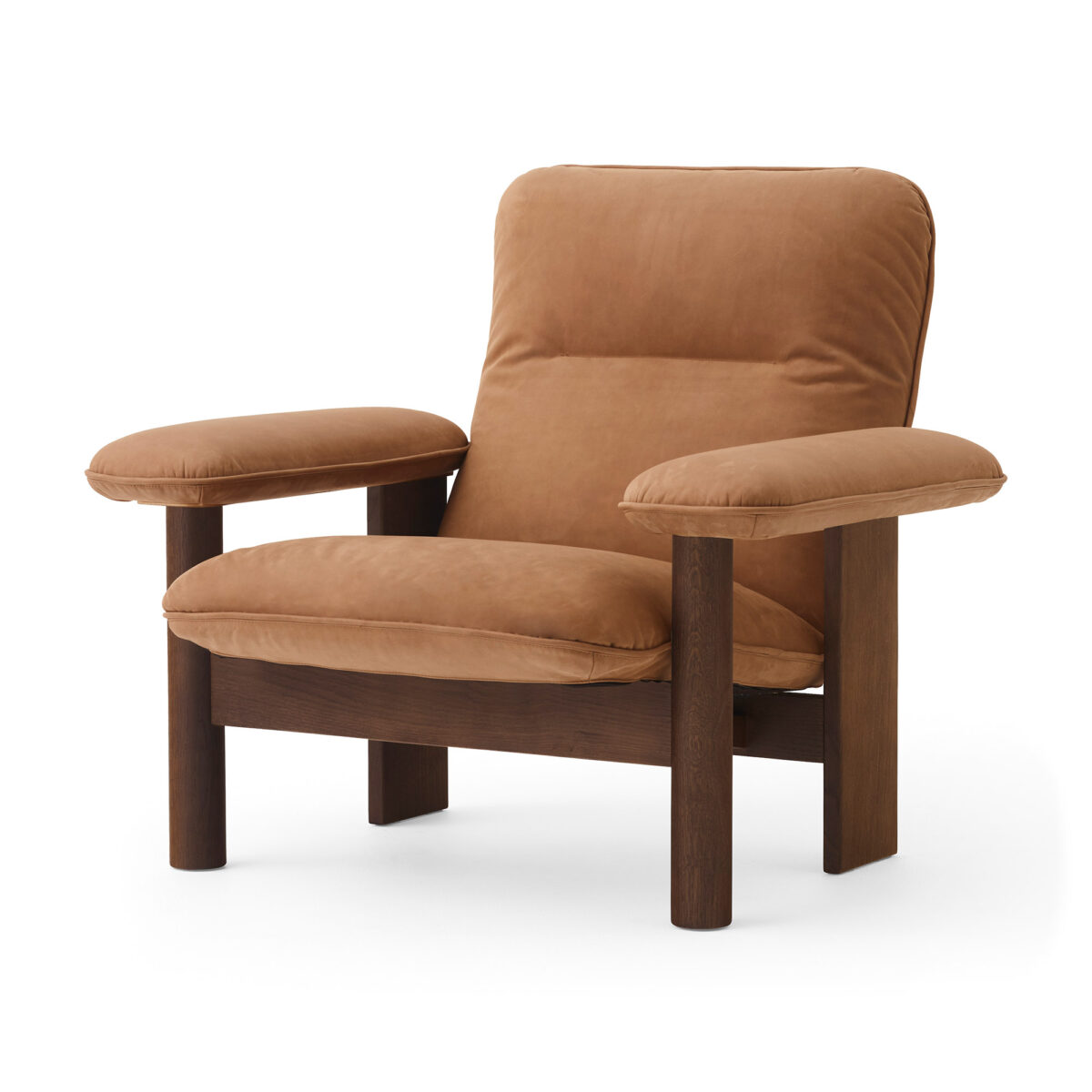 Brasilia Lounge Chair Dark Stained Oak / Dunes Camel 21004