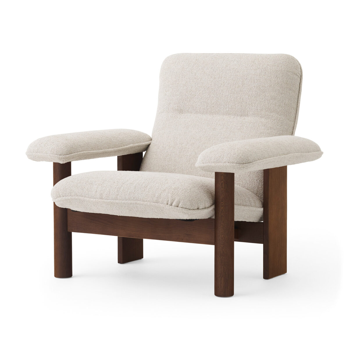 Brasilia Lounge Chair Dark Stained Oak / Moss 011