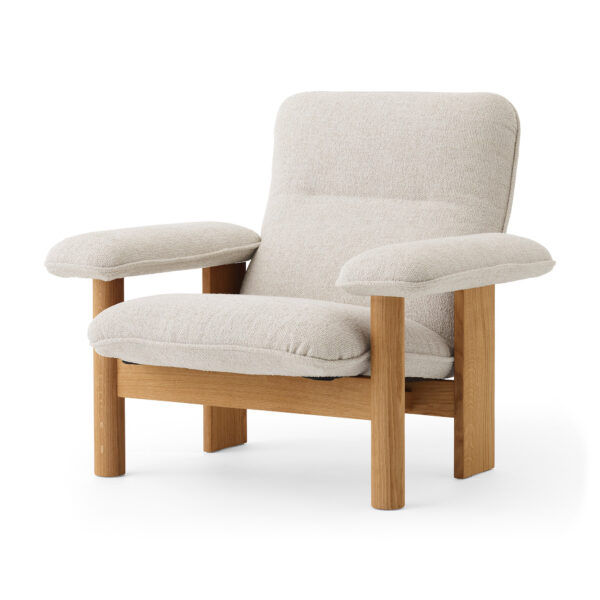 Brasilia Lounge Chair Natural Oak / Moss 011