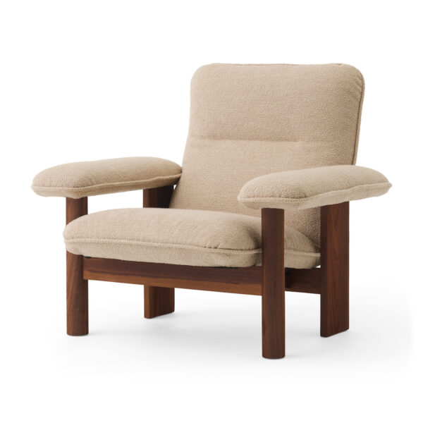 Brasilia Lounge Chair Walnut / Bouclé 02