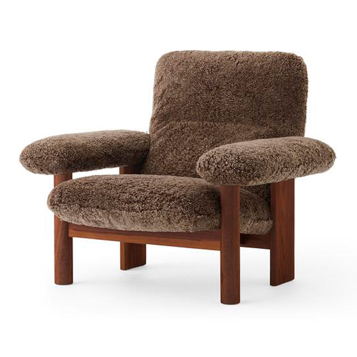 Brasilia Lounge Chair Walnut / Sheepskin Root