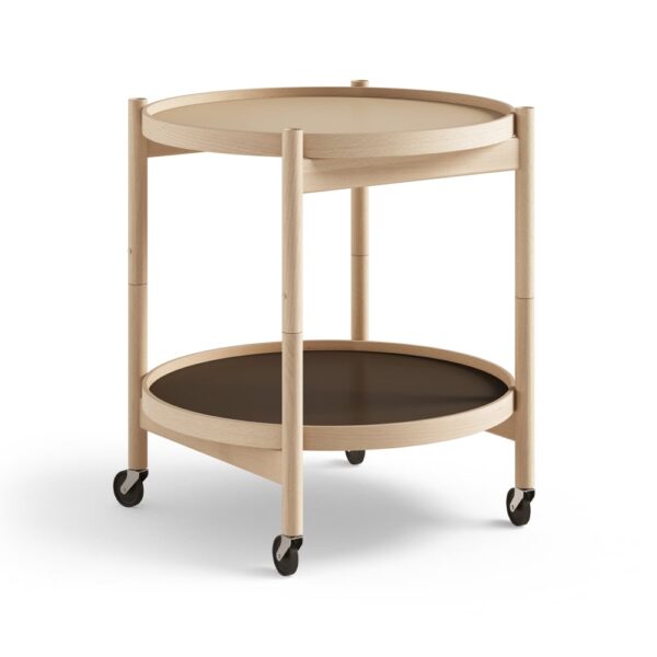 Brdr. Krüger Bølling Tray Table model 50 rullbord earth, oljat bokstativ