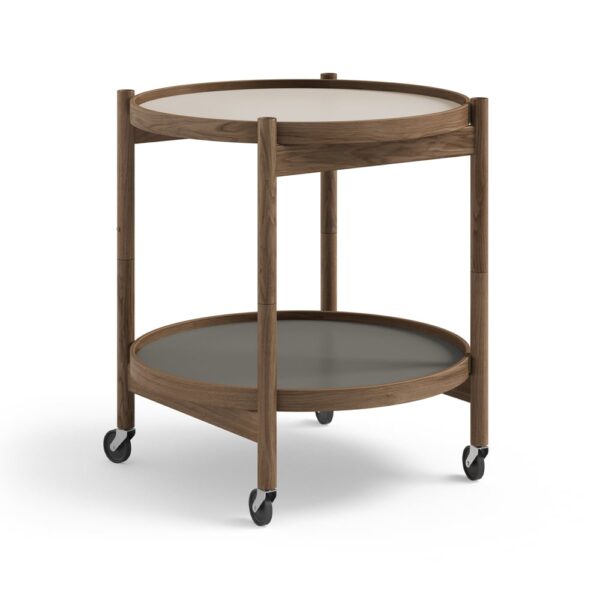 Brdr. Krüger Bølling Tray Table model 50 rullbord stone, rökoljat ekstativ