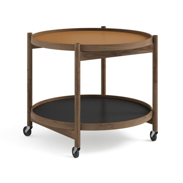 Brdr. Krüger Bølling Tray Table model 60 rullbord clay, rökoljad ekstativ