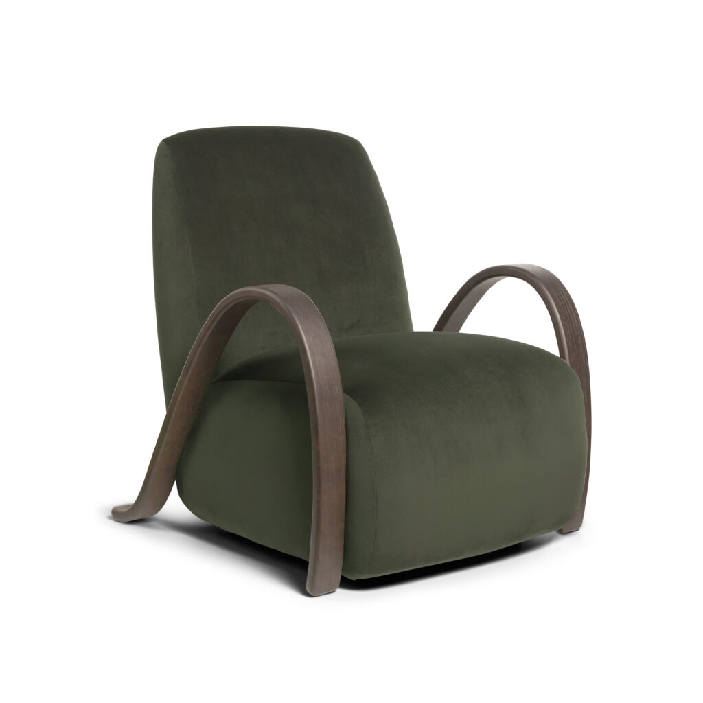 Buur Lounge Chair Rich Velvet Pine