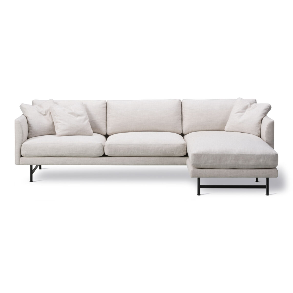 Calmo 5652 Chaise Sofa Sunniva 717/Svart Metallunderrede