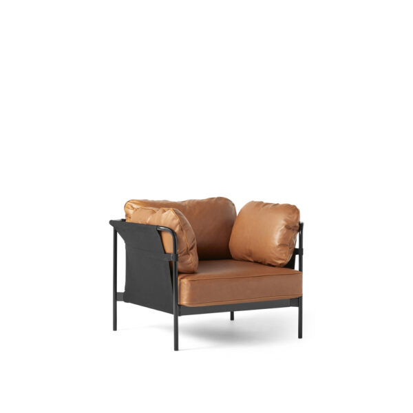 Can 1 Seater - Black Base - Black Canvas - Cat.6 - Sense Cognac