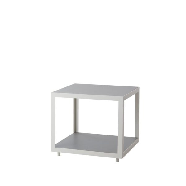 Cane-line Level sidobord light grey, keramik, vitt stativ