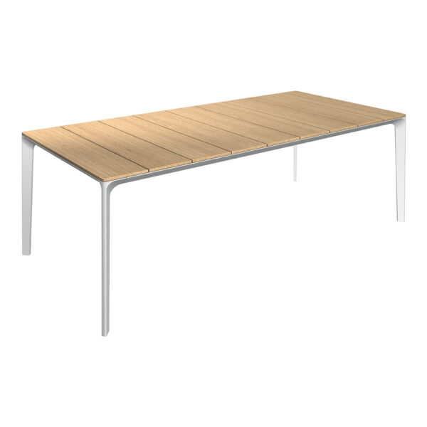 Carver Teak Table 220 cm White