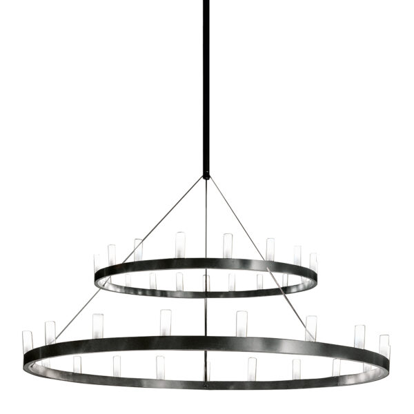 Chandelier Double Suspension Lamp Large Black