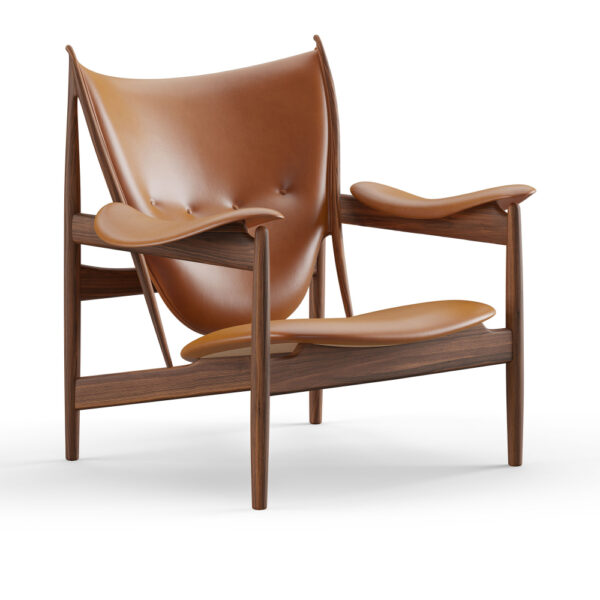 Chieftain Chair, Walnut, Leather Group 2, Nevada NV2488S Cognac