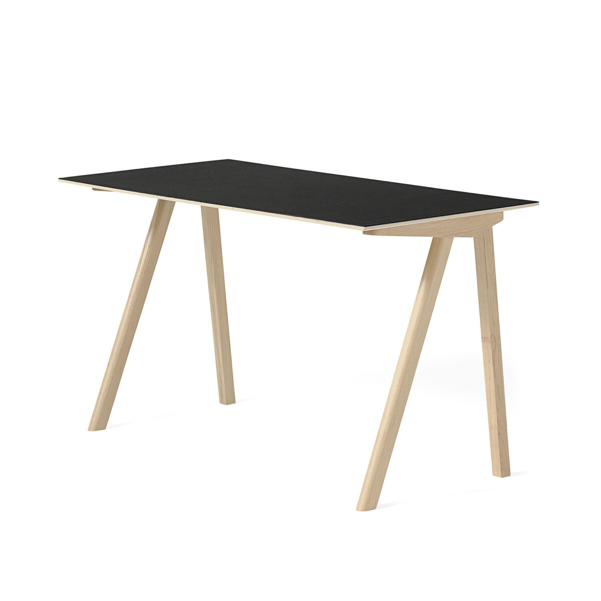 Copenhague CPH 90 130x65 cm Black Linoleum / Waterbased Lacq Solid Oak