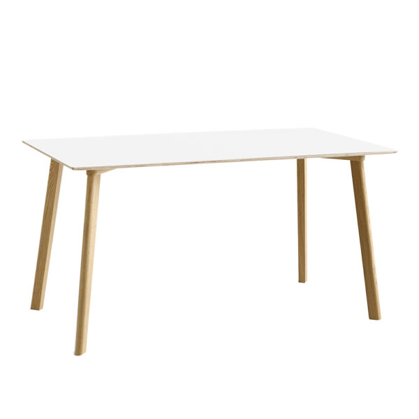 Copenhague Deux CPH210 140 cm Pearl White Laminate / Waterbased Lacq Solid Oak