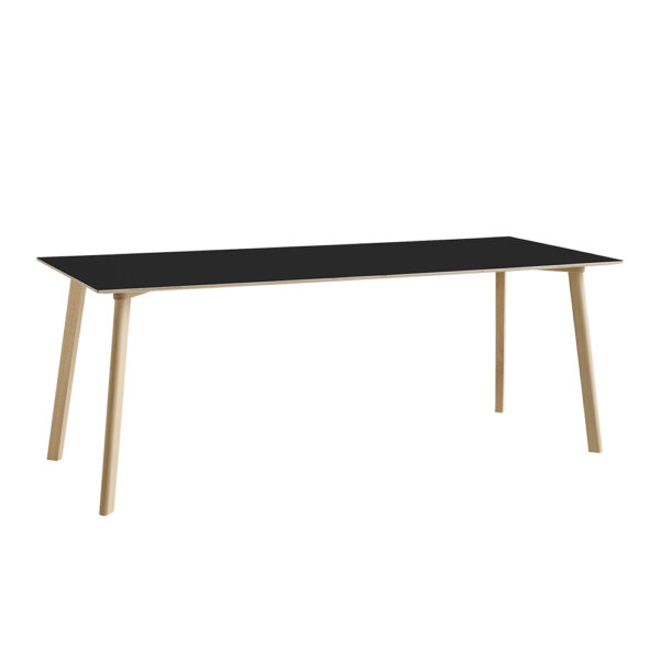 Copenhague Deux CPH210 200 cm Ink Black Laminate / Untreated Solid Beech