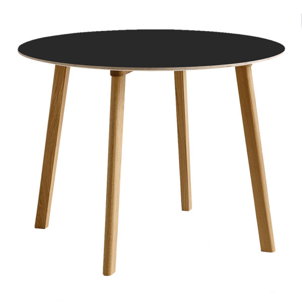 Copenhague Deux CPH220 98 cm Ink Black Laminate / Waterbased Lacq Solid Oak