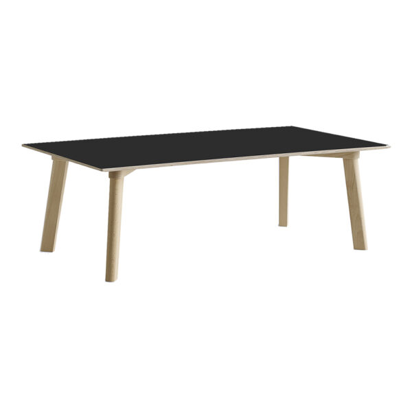 Copenhague Deux CPH250 120 cm Ink Black Laminate / Untreated Solid Beech