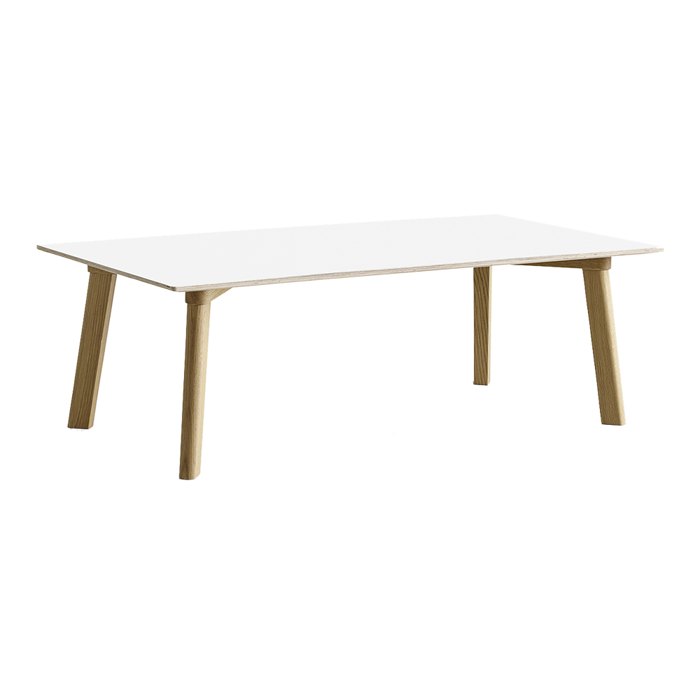 Copenhague Deux CPH250 120 cm Pearl White Laminate / Waterbased Lacq Solid Oak