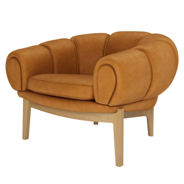 Croissant Lounge Chair Chamois / Oiled Oak