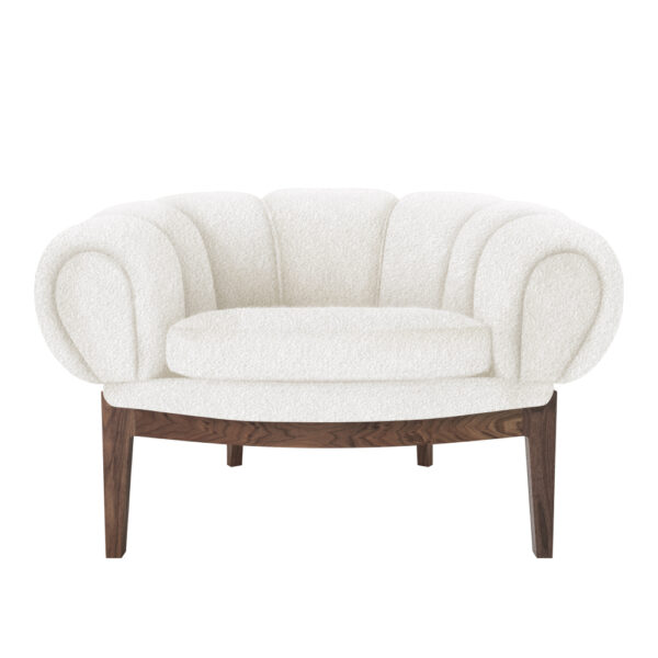 Croissant Lounge Chair - Walnut Oiled/001 Ivory