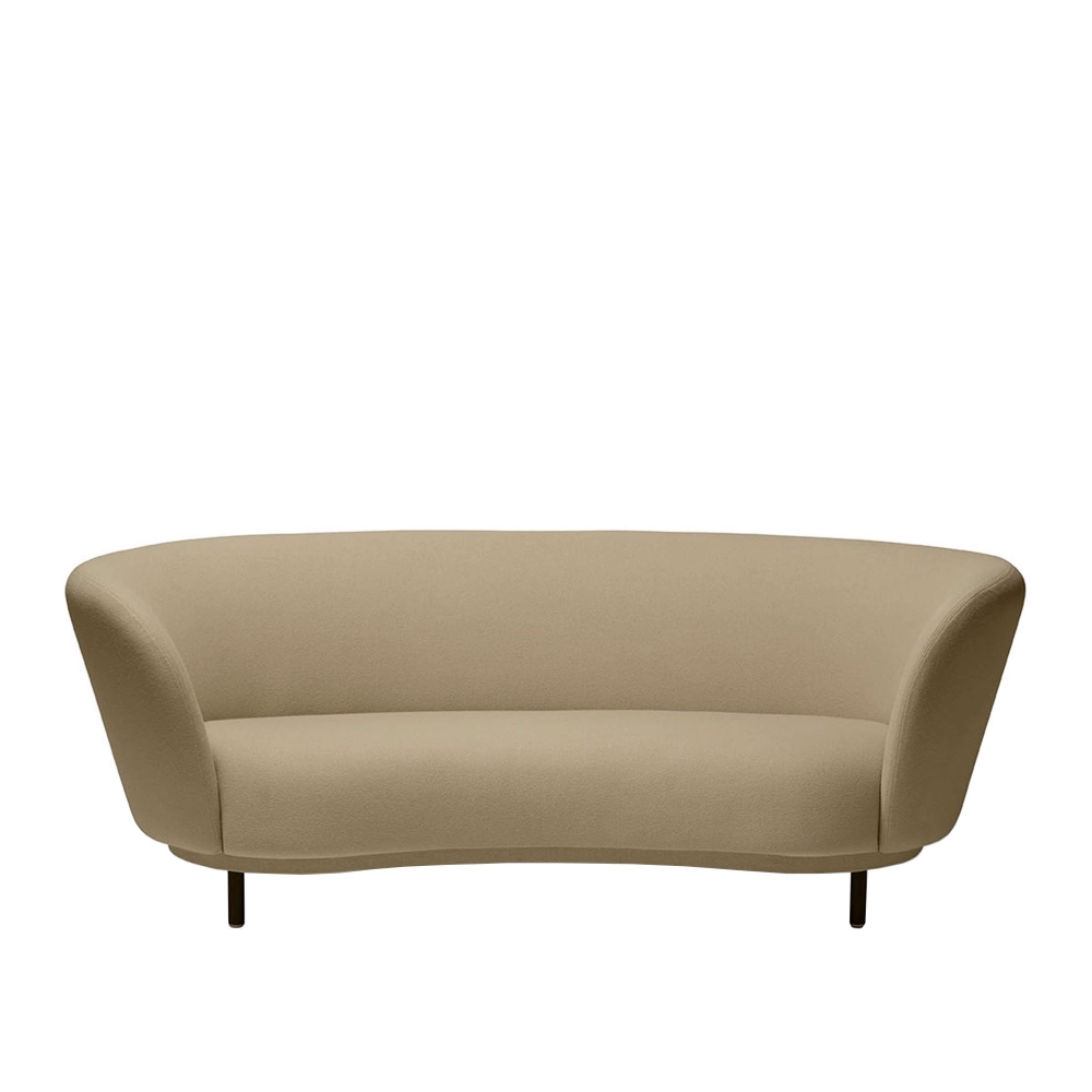 Dandy 2 Seater Sofa, Black Stained Legs, Fabric C+, Kvadrat - Hallingd
