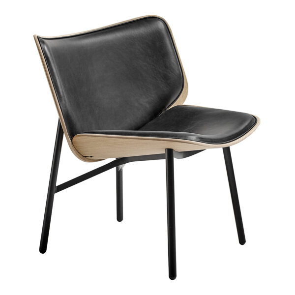 Dapper Lounge Chair Black/Oak/Sense Leather 842