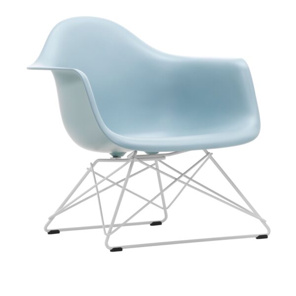 Eames Plastic Armchair LAR - 23 Ice Grey - White Base