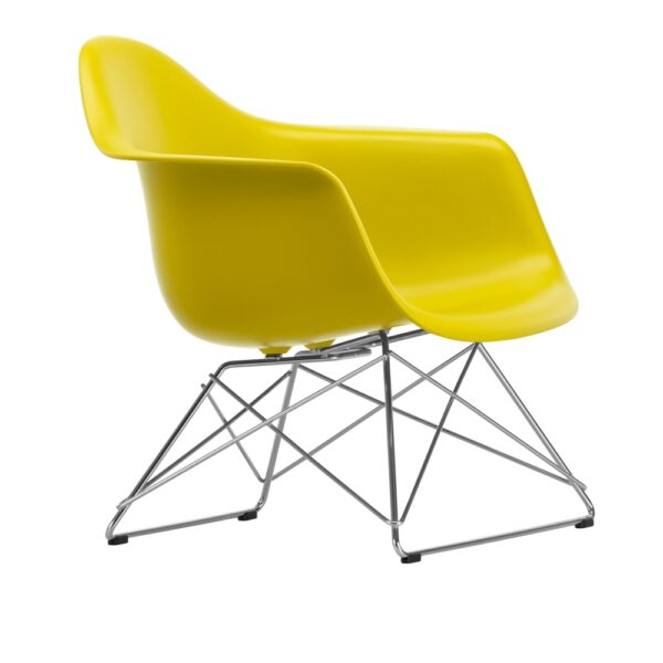 Eames Plastic Armchair LAR - 34 Mustard - Chrome Base