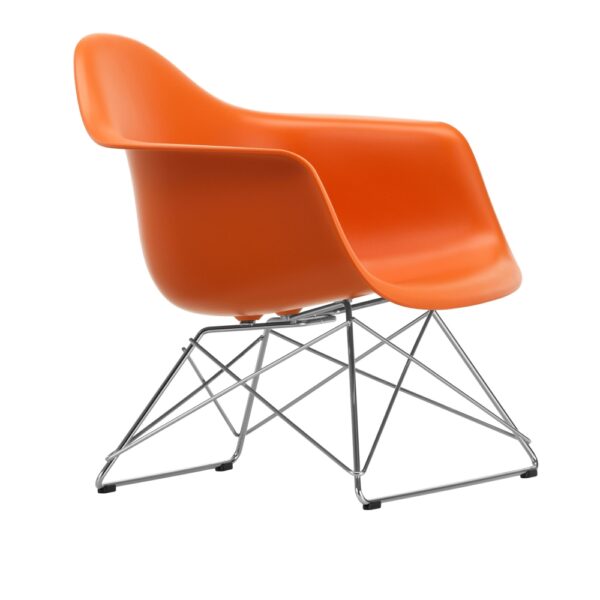 Eames Plastic Armchair LAR - 43 Rusty Orange - Chrome Base