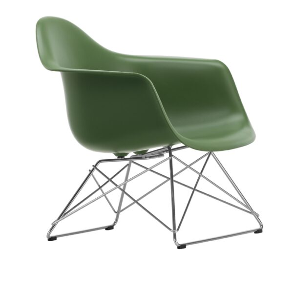 Eames Plastic Armchair LAR - 48 Forest - Chrome Base