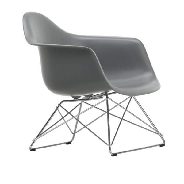 Eames Plastic Armchair LAR - 56 Granite Grey - Chrome Base