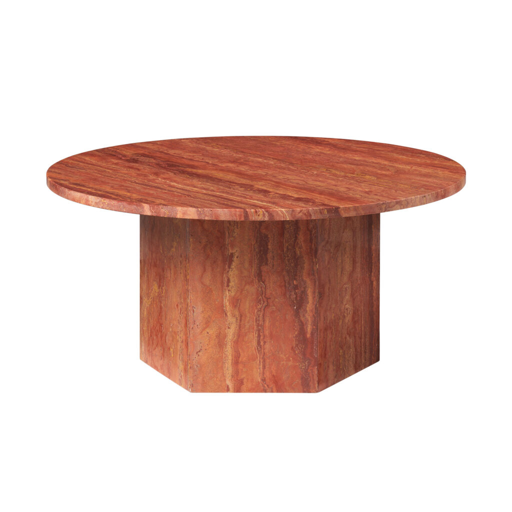 Epic Coffee Table 80 cm Red Travertine
