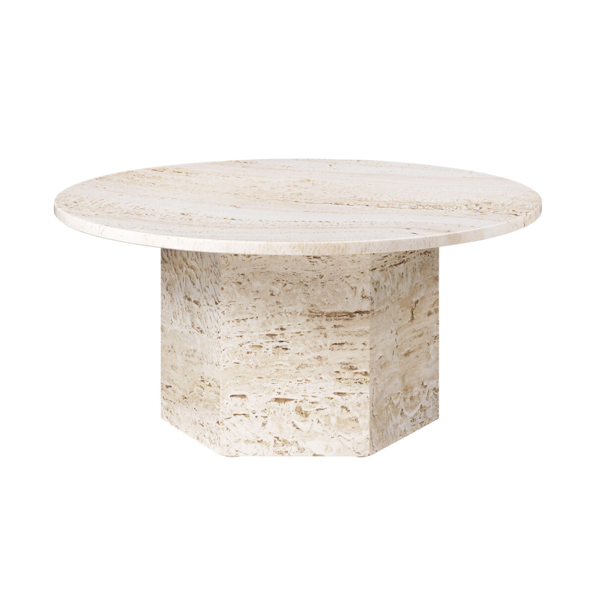 Epic Coffee Table 80 cm White Travertine