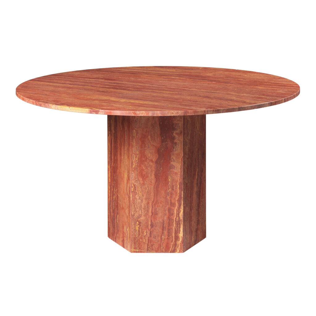 Epic Dining Table 130 cm Red Travertine