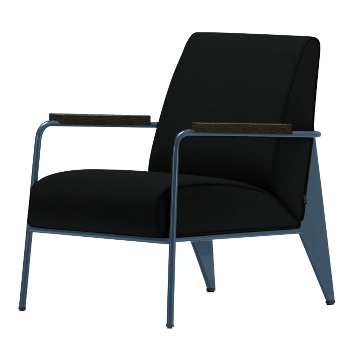 Fauteuil de Salon Bleu Dynastie, Dark Oak, Nero