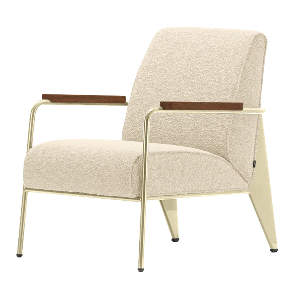 Fauteuil de Salon Ecru, Walnut, Cream/Perle