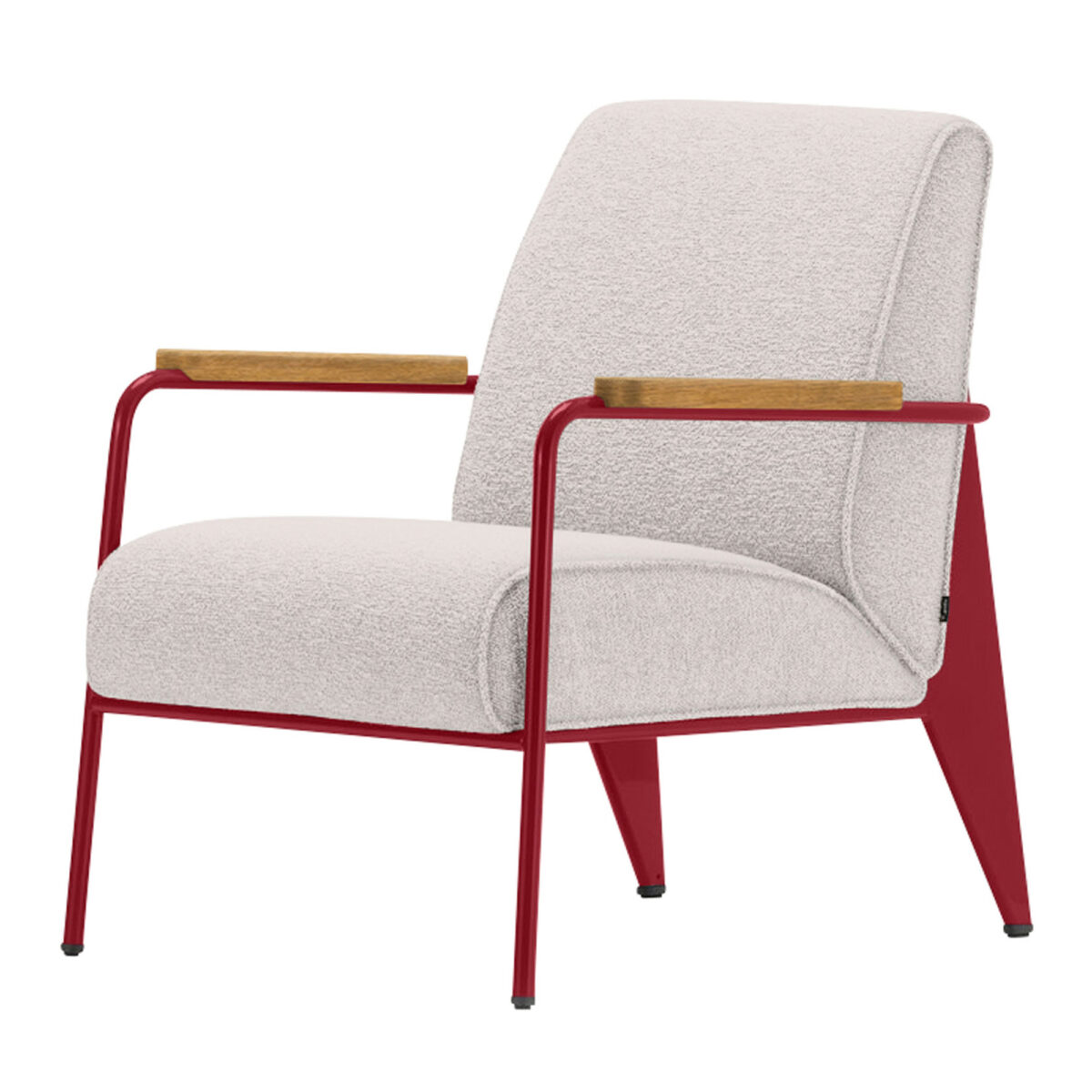 Fauteuil de Salon Japanese Red, Natural Oak, Ivory/Perle