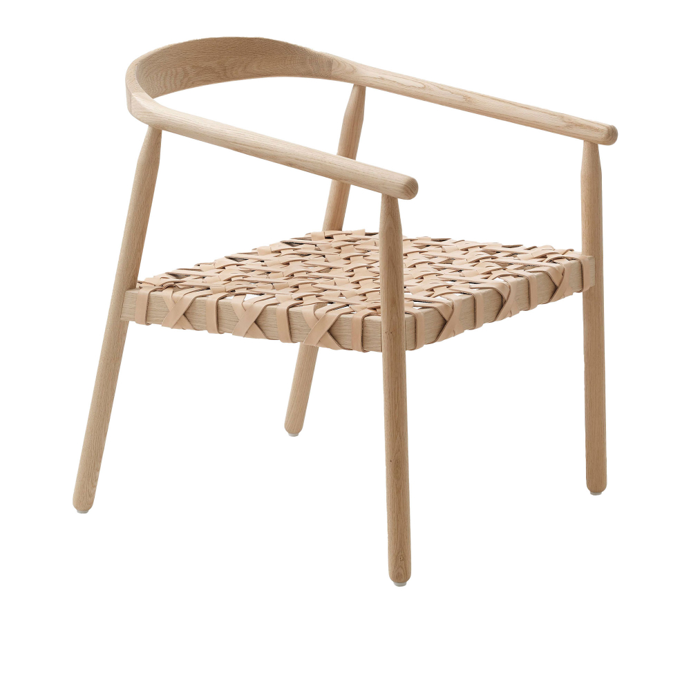 Fay Chair, Soap Treated Oak Tärnsjö Vegetable Tanned Leather